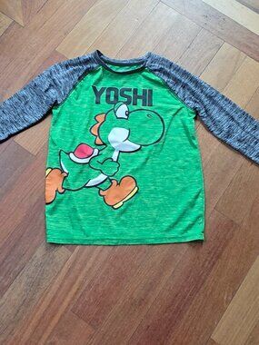 Jumping Beans Super Mario Yoshi Kids Active Long Sleeve T-Shirt Size 12